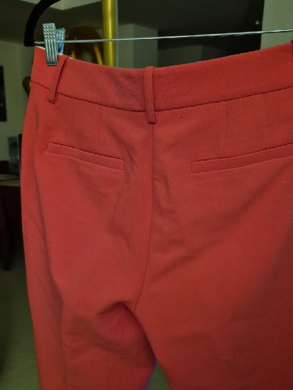 Karl Lagerfeld Mid-Rise Straight-Leg Dress Pants in Hot Pink - Picture 7 of 9